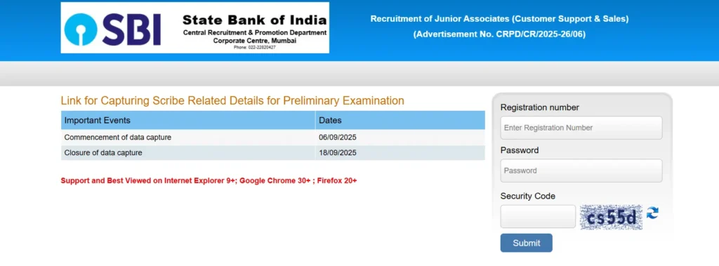 SBI Clerk Exam Premils